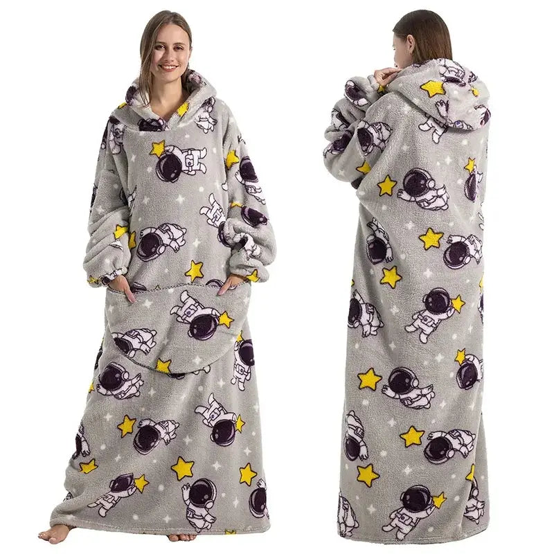 Hoodie-Decke mit Kapuze lang – Oversized Kuscheldecke – Produktansicht 11