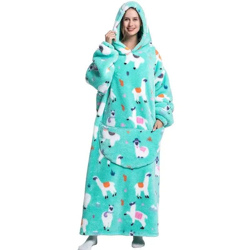 Hoodie-Decke mit Kapuze lang – Oversized Kuscheldecke – Produktansicht 15