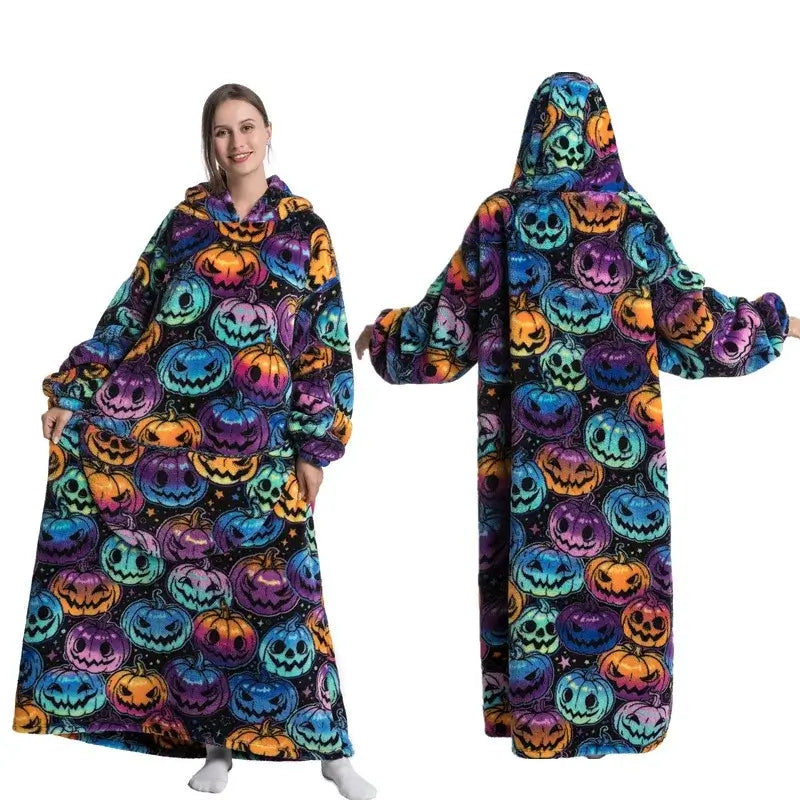 Hoodie-Decke mit Kapuze lang – Oversized Kuscheldecke – Produktansicht 4