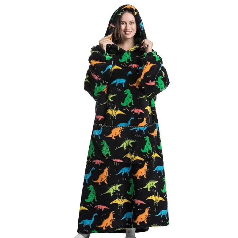 Hoodie-Decke mit Kapuze lang – Oversized Kuscheldecke – Produktansicht 5