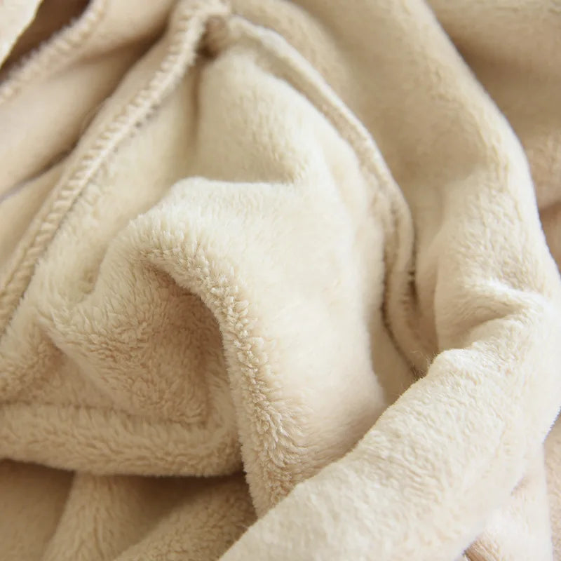 Paar Flanell Schlafanzug mit Kapuze – warmer Pyjama Winter – Produktansicht 22