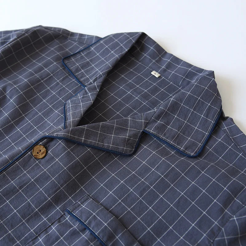 Paar Schlafanzug kurz kariert – Pyjama Partnerlook Sommer – Produktansicht 30
