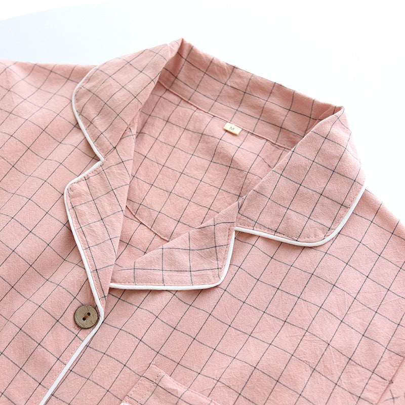 Paar Schlafanzug kurz kariert – Pyjama Partnerlook Sommer – Produktansicht 15