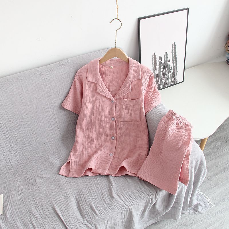 Damen Schlafanzug kurz Baumwolle – Pyjama Set Sommer – Produktansicht 32