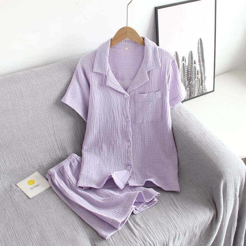 Damen Schlafanzug kurz Baumwolle – Pyjama Set Sommer – Produktansicht 36
