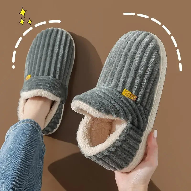 Damen Hausschuhe Plüsch Larissa – kuschelige Pantoffeln – Produktansicht 2