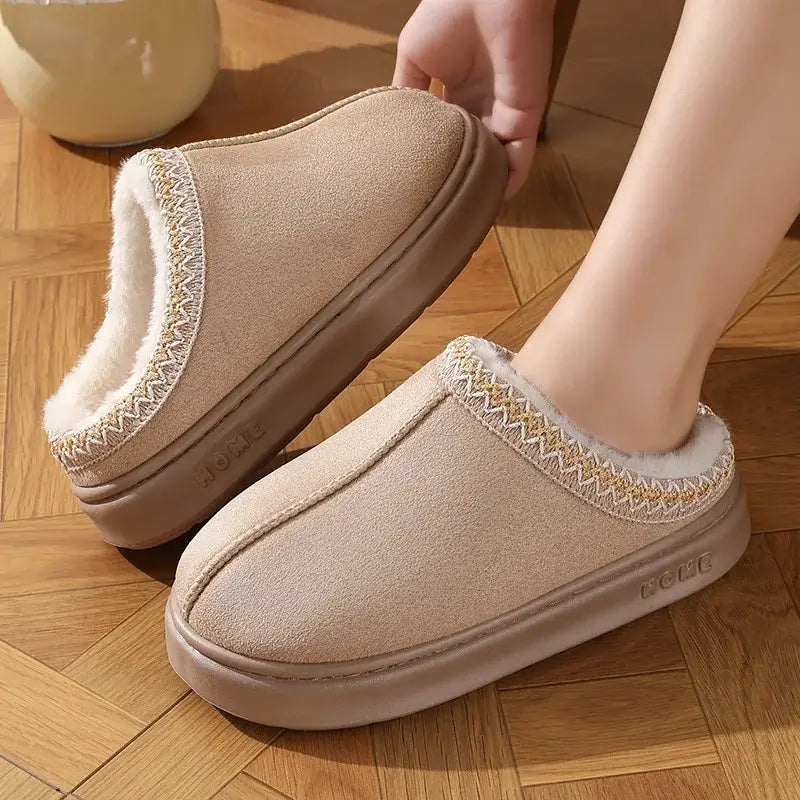 Damen Hausschuhe Plüsch Laura – kuschelige Pantoffeln – Produktansicht 4