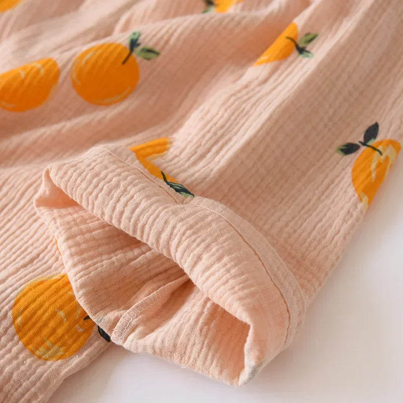 Damen Kimono Bademantel Baumwolle – leichter Morgenmantel – Produktansicht 6