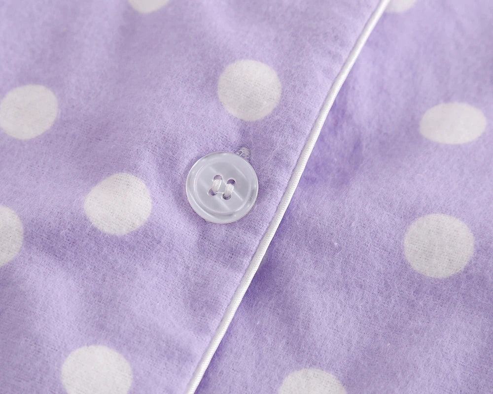 Damen Flanell Schlafanzug lang – warmer Pyjama Winter – Produktansicht 8