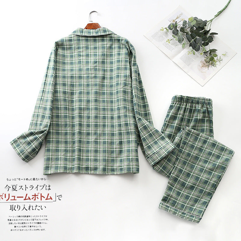 Herren Flanell Schlafanzug lang kariert – warmer Pyjama – Produktansicht 12