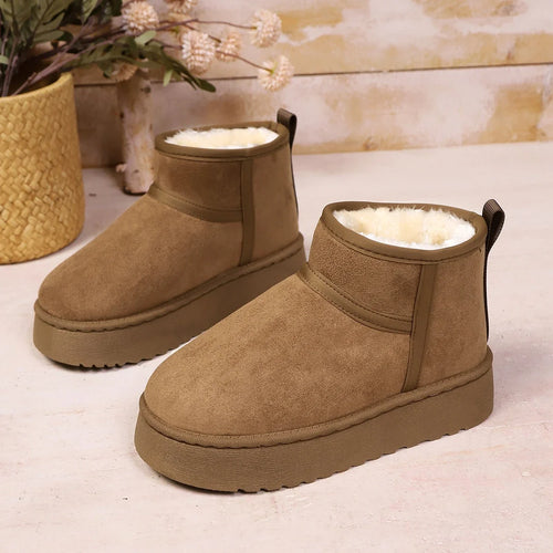 Damen Hausschuh-Stiefel gefüttert – warme Winter-Boots – Produktansicht 2