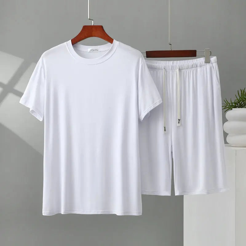 Herren Schlafanzug kurz Übergröße Viskose – Pyjama Set – Produktansicht 28