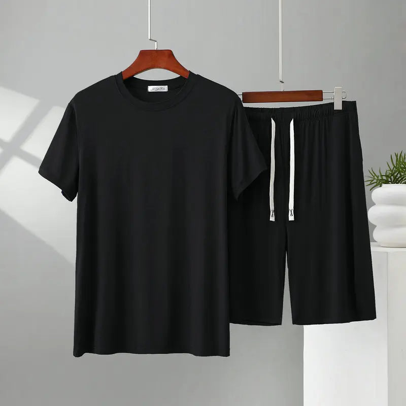 Herren Schlafanzug kurz Übergröße Viskose – Pyjama Set – Produktansicht 10