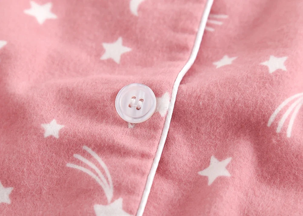 Damen Flanell Schlafanzug lang – warmer Pyjama Winter – Produktansicht 18