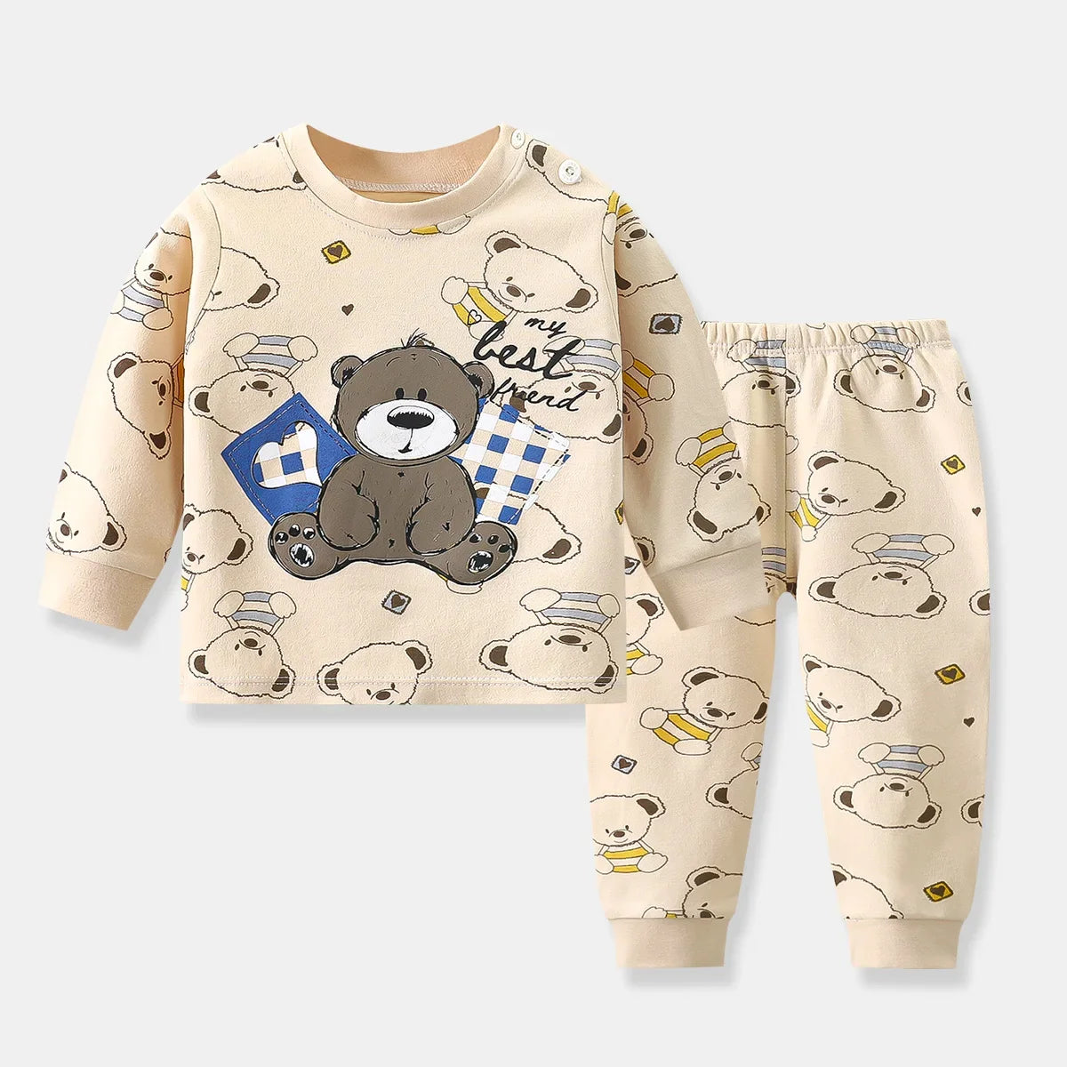 Baby Schlafanzug Baumwolle – Pyjama Set für Babys – Produktansicht 1