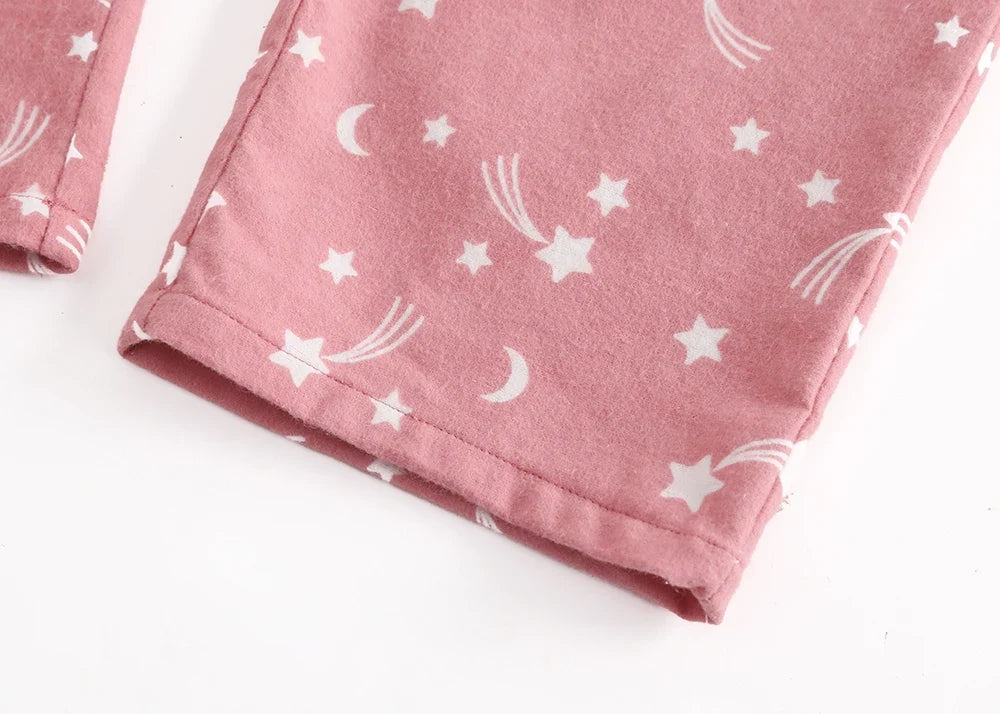 Damen Flanell Schlafanzug lang – warmer Pyjama Winter – Produktansicht 25