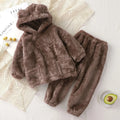 Kinder Schlafanzug Fleece Bär Kapuze – warmer Pyjama Winter – Produktansicht 17