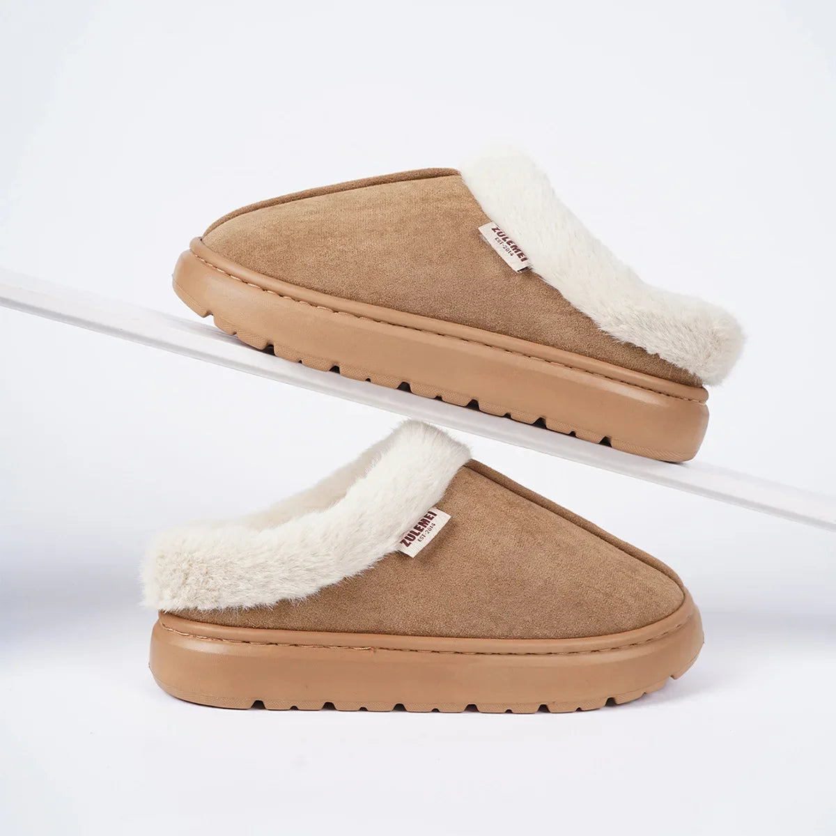Winter Hausschuhe Damen Plüsch – warme Pantoffeln Bruna – Produktansicht 2