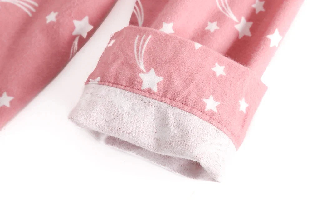 Damen Flanell Schlafanzug lang – warmer Pyjama Winter – Produktansicht 20