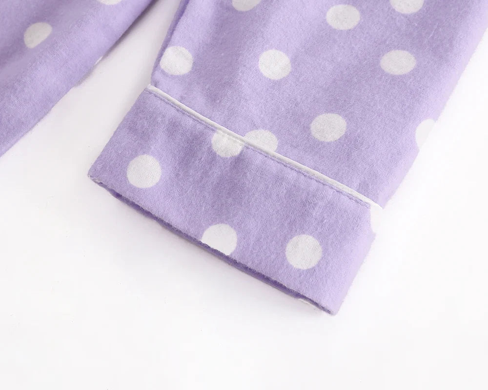 Damen Flanell Schlafanzug lang – warmer Pyjama Winter – Produktansicht 9
