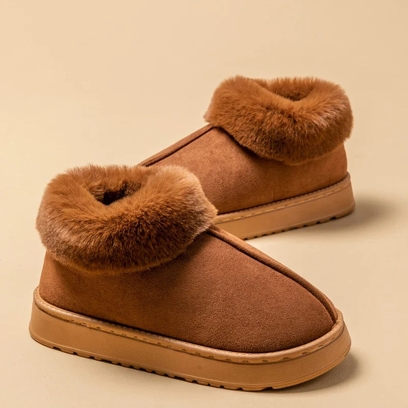 Herren Hausschuh-Stiefel Plüsch – warme Pantoffeln Winter – Produktansicht 4