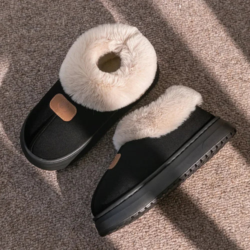 Damen Hausschuh-Stiefel Plateau Plüsch – Pantoffeln Loris – Produktansicht 2