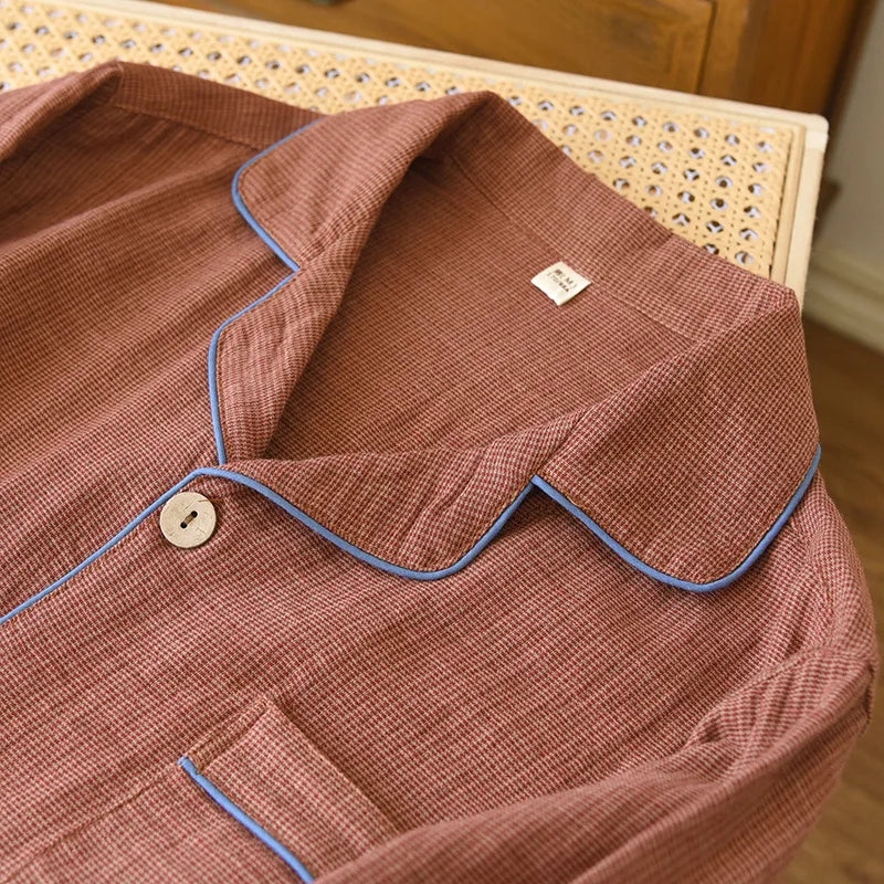 Herren Schlafanzug lang Baumwolle – Pyjama Set locker – Produktansicht 2