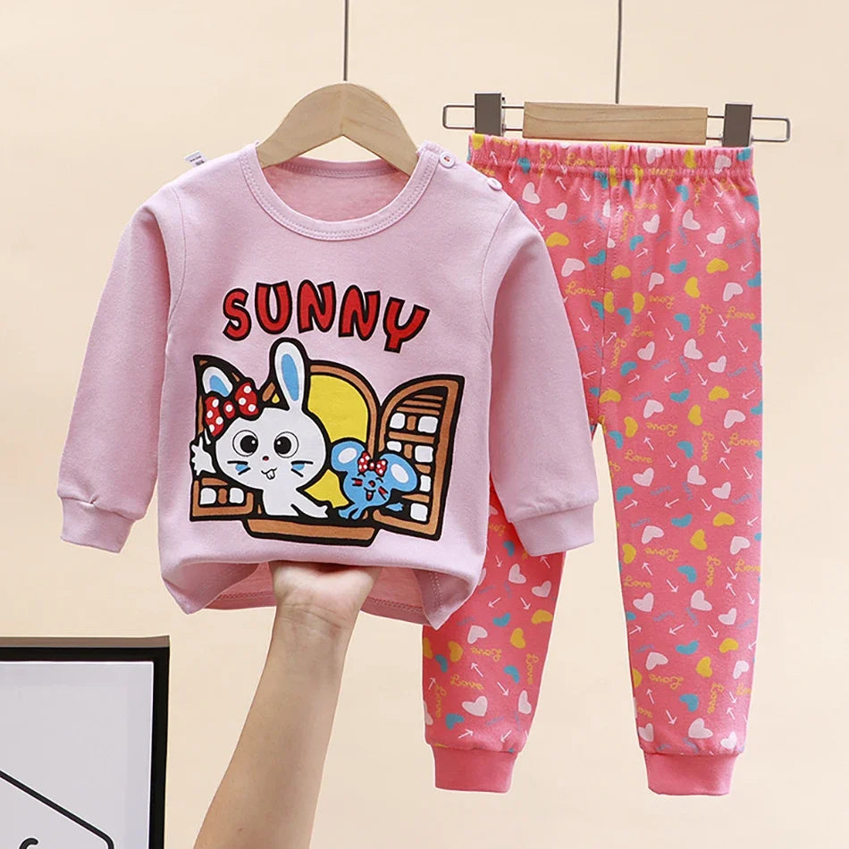 Kinder Schlafanzug Einhorn Tiermotiv – Pyjama Set – Produktansicht 3