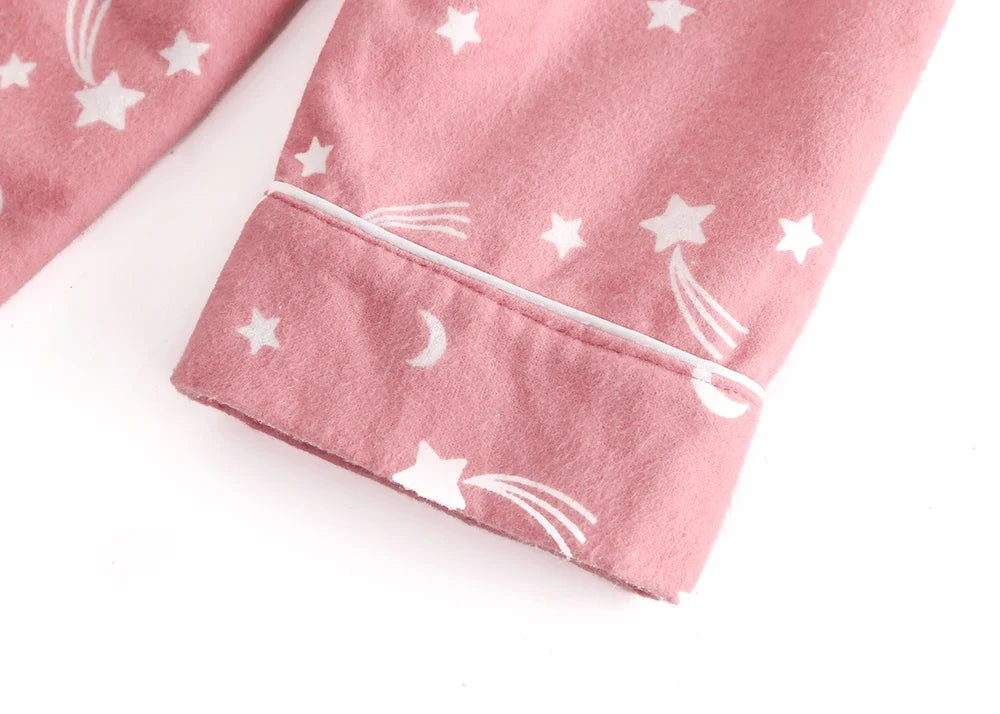 Damen Flanell Schlafanzug lang – warmer Pyjama Winter – Produktansicht 19