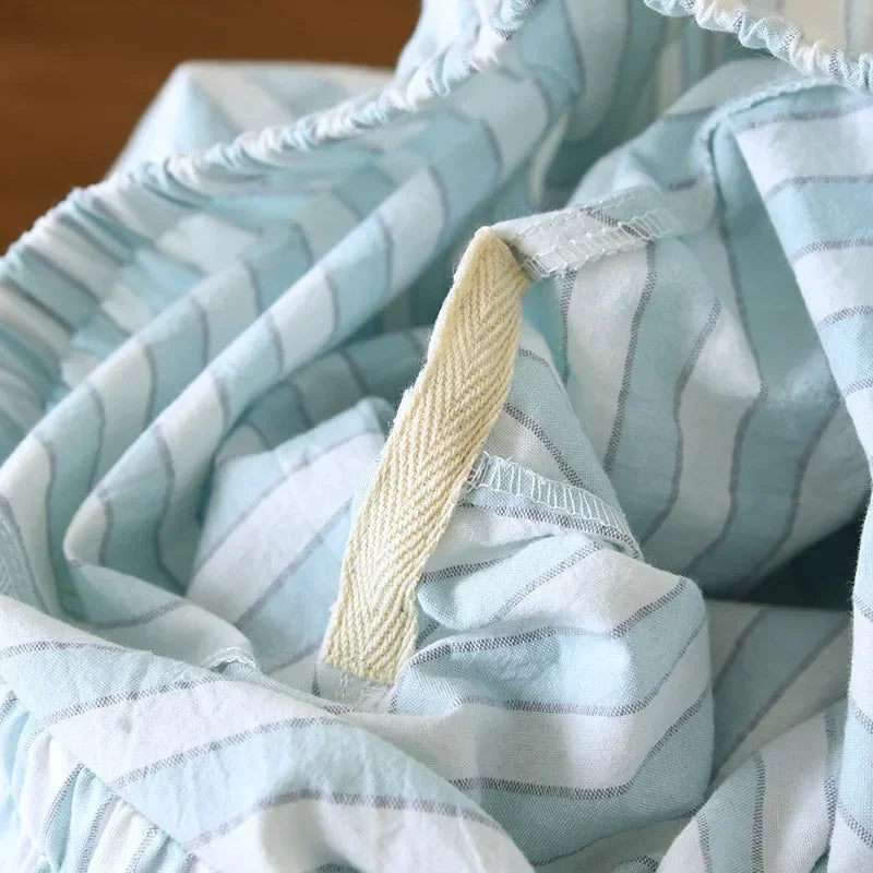 Damen Schlafanzug lang gestreift Baumwolle – Pyjama Set – Produktansicht 5