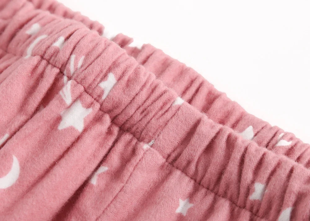 Damen Flanell Schlafanzug lang – warmer Pyjama Winter – Produktansicht 24