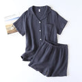 Damen Schlafanzug kurz Baumwolle – Pyjama Set Sommer – Produktansicht 46