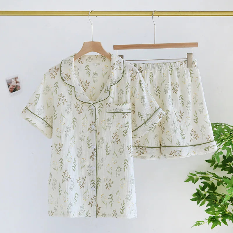 Damen Schlafanzug kurz Baumwolle Herz – Pyjama Sommer – Produktansicht 7