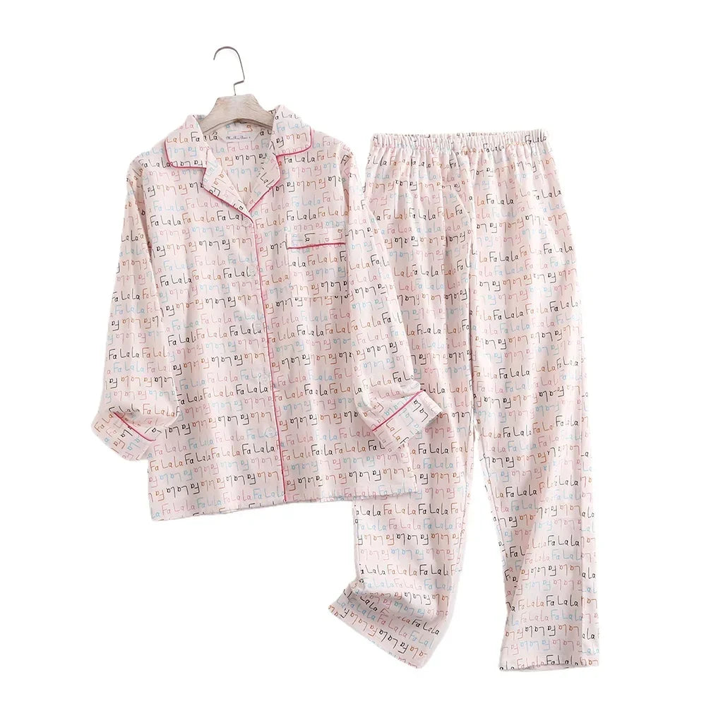 Damen Flanell Schlafanzug lang – warmer Pyjama Winter – Produktansicht 37