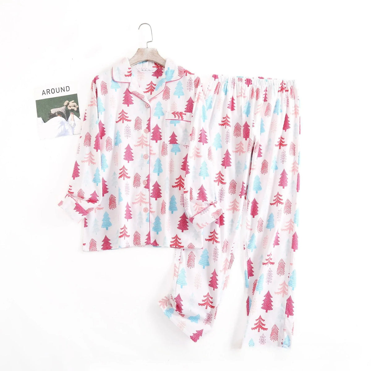 Damen Flanell Schlafanzug lang – warmer Pyjama Winter – Produktansicht 2
